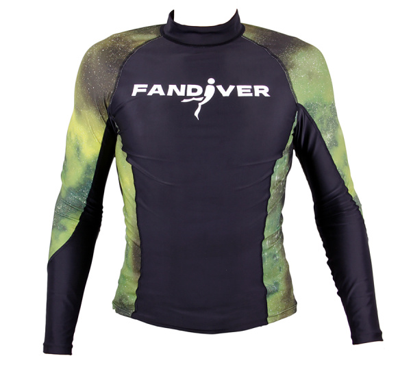 Футболка лайкра FanDiver длинный рукав (Мужской; L; galaxy green)
